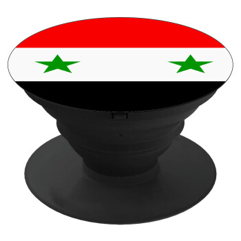 Syria flag, Pop Socket Μαύρο Βάση Στήριξης Κινητού στο Χέρι