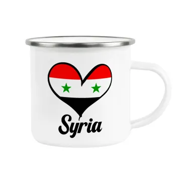 Syria flag, Κούπα Μεταλλική εμαγιέ λευκη 360ml