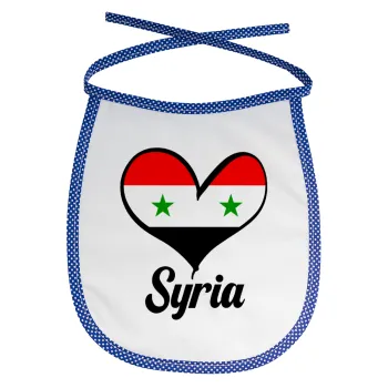Syria flag, Σαλιάρα μωρού αλέκιαστη με κορδόνι Μπλε