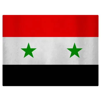 Syria flag, Επιφάνεια κοπής γυάλινη (38x28cm)