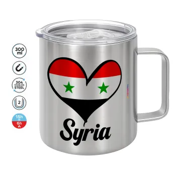 Syria flag, Mug Stainless steel double wall 300ml