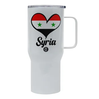 Syria flag, Tumbler με καπάκι, διπλού τοιχώματος (θερμό) 750L