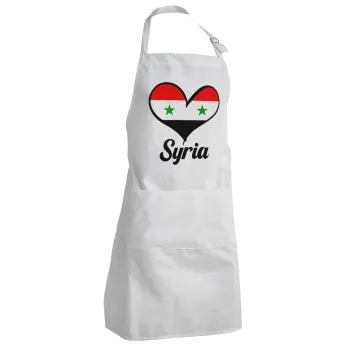 Syria flag, Adult Chef Apron (with sliders and 2 pockets)
