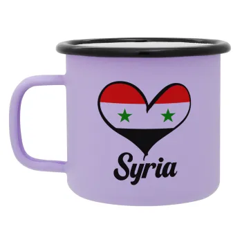 Syria flag, Κούπα Μεταλλική εμαγιέ ΜΑΤ Light Pastel Purple 360ml