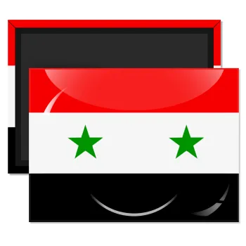 Syria flag, Ορθογώνιο μαγνητάκι ψυγείου διάστασης 9x6cm