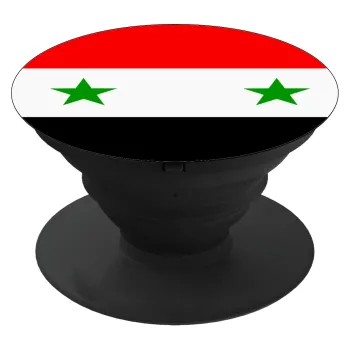 Syria flag, Phone Holders Stand  Black Hand-held Mobile Phone Holder