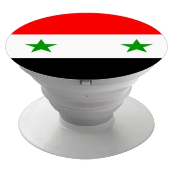 Syria flag, Phone Holders Stand  White Hand-held Mobile Phone Holder