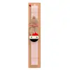 Easter Set, wooden keychain & scented flat Easter candle (30cm) (PINK)