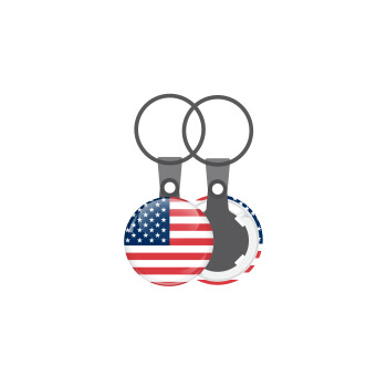 USA flag, Μπρελόκ mini 2.5cm