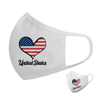USA flag, Μάσκα υφασμάτινη υψηλής άνεσης παιδική (Δώρο πλαστική θήκη)