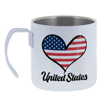 USA flag, Mug Stainless steel double wall 400ml