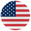 USA flag, Mousepad Στρογγυλό 20cm