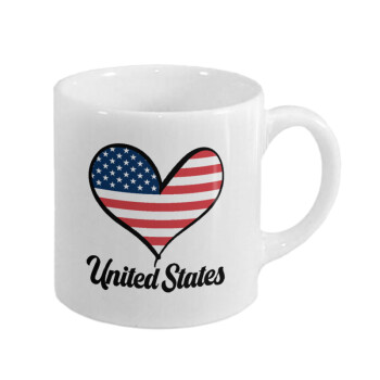 USA flag, Κουπάκι κεραμικό, για espresso 150ml