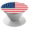 USA flag, Pop Socket Λευκό Βάση Στήριξης Κινητού στο Χέρι