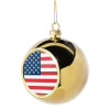 Golden Christmas tree ball ornament 8cm