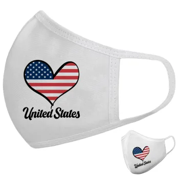 USA flag, Μάσκα υφασμάτινη υψηλής άνεσης παιδική (Δώρο πλαστική θήκη)