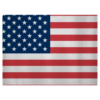 USA flag, Επιφάνεια κοπής γυάλινη (38x28cm)
