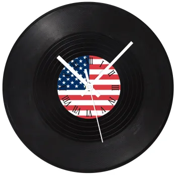 USA flag, Ρολόι τοίχου Βινύλιο (30cm)