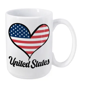 USA flag, Κούπα Mega, κεραμική, 450ml
