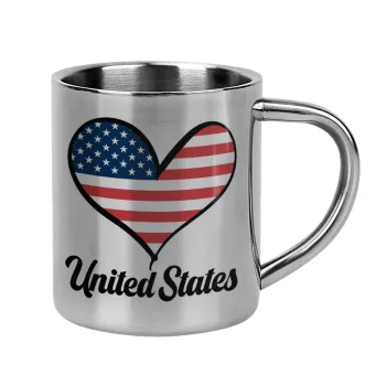 USA flag, Mug Stainless steel double wall 300ml