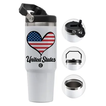 USA flag, Θερμός Ανοξείδωτο 30oz με χερούλι