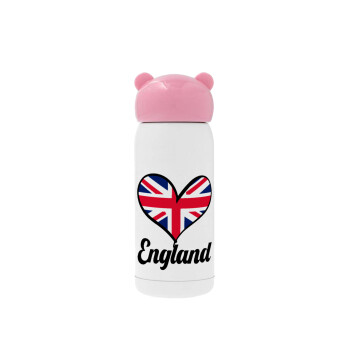 England flag, Ροζ ανοξείδωτο παγούρι θερμό (Stainless steel), 320ml