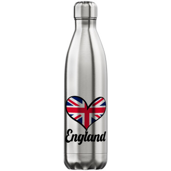 England flag, Μεταλλικό παγούρι θερμός Inox (Stainless steel), διπλού τοιχώματος, 750ml