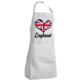 England flag, Adult Chef Apron (with sliders and 2 pockets)