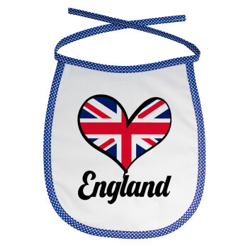 England flag, Σαλιάρα μωρού αλέκιαστη με κορδόνι Μπλε
