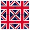 England flag, ΣΕΤ 4 Σουβέρ ξύλινα τετράγωνα
