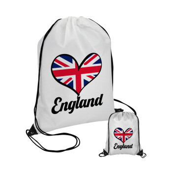 England flag, Τσάντα πουγκί με μαύρα κορδόνια (1 τεμάχιο)