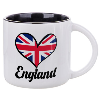 England flag, Κούπα κεραμική 400ml Λευκή/Μαύρη