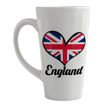 England flag, Κούπα κωνική Latte Μεγάλη, κεραμική, 450ml