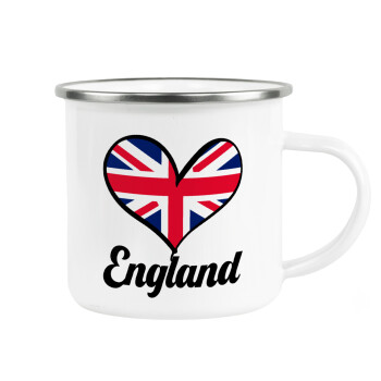 England flag, Κούπα Μεταλλική εμαγιέ λευκη 360ml