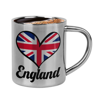 England flag, Κουπάκι μεταλλικό διπλού τοιχώματος για espresso (220ml)