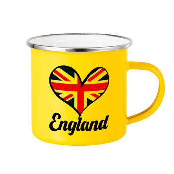 England flag, Κούπα Μεταλλική εμαγιέ Κίτρινη 360ml