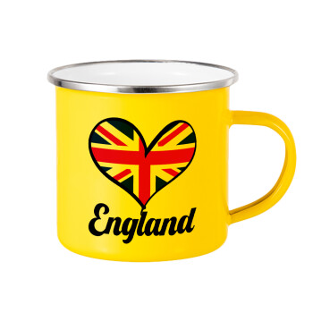 England flag, Yellow Enamel Metallic Cup 360ml