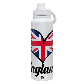 England flag, Θερμός 1L Ανοξείδωτο με Βάση Κινητού & Διπλά Τοιχώματα