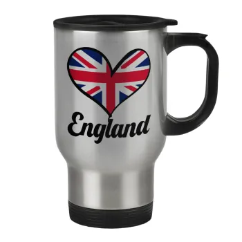 England flag, Stainless steel travel mug with lid, double wall 450ml