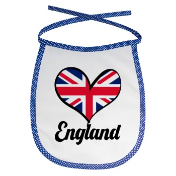 England flag, Σαλιάρα μωρού αλέκιαστη με κορδόνι Μπλε