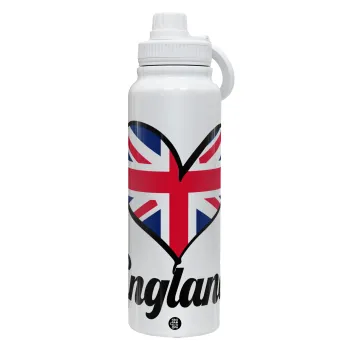 England flag, Θερμός 1L Ανοξείδωτο με Βάση Κινητού & Διπλά Τοιχώματα