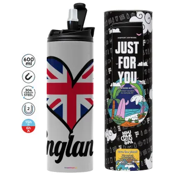 England flag, Tumbler stainless steel GREY 600ml