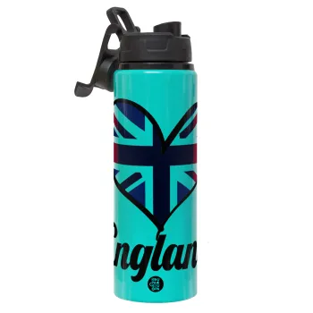 England flag, Μεταλλικό παγούρι νερού με καπάκι ασφαλείας, αλουμινίου 850ml