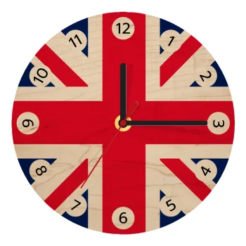 England flag, Ρολόι τοίχου ξύλινο plywood (20cm)