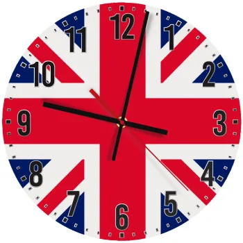 England flag, Ρολόι τοίχου ξύλινο (30cm)