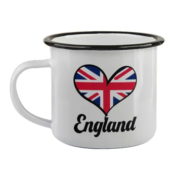 England flag, Κούπα εμαγιέ με μαύρο χείλος 360ml