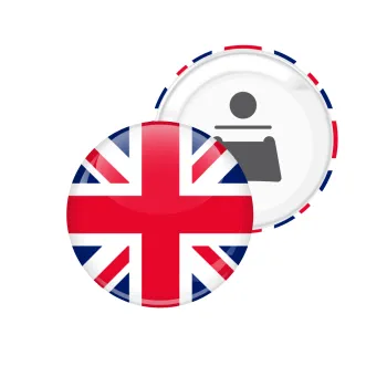 England flag, Μαγνητάκι και ανοιχτήρι μπύρας στρογγυλό διάστασης 5,9cm