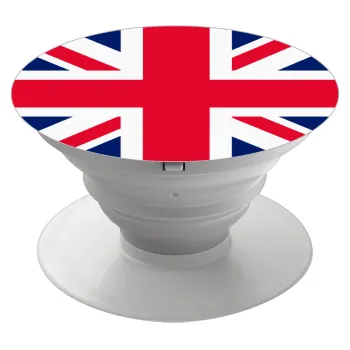 England flag, Phone Holders Stand  White Hand-held Mobile Phone Holder