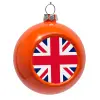 Orange Christmas tree ornament bauble 8cm