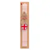 Easter Set, wooden keychain & scented flat Easter candle (30cm) (PINK)